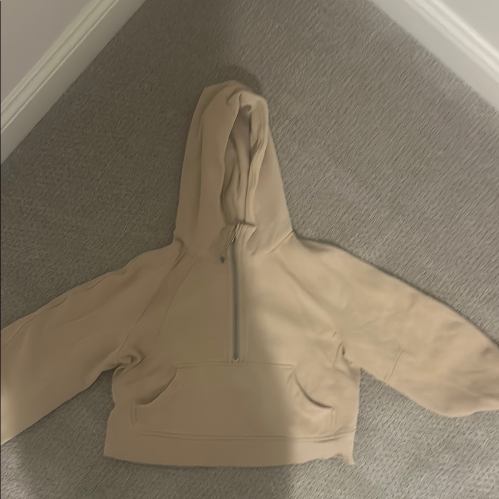 Beige Hooded Sweatshirt